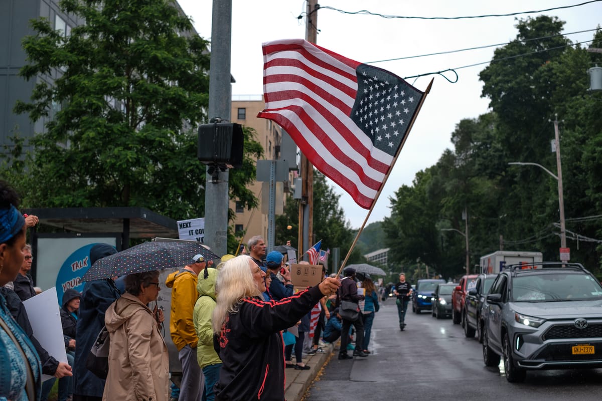Hundreds Attend Yonkers 'No Kings' Day of Protest